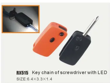 key chain mini screwdriver with torch light