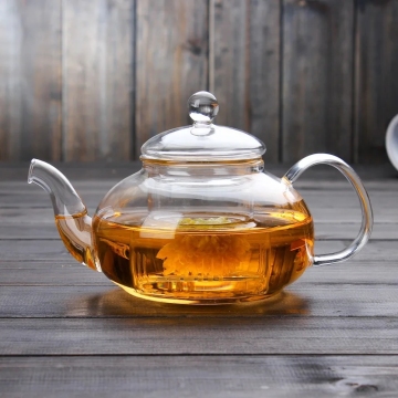 Théière en verre résistant à la chaleur à chaud avec infuseur - 400 ml à 1000 ml