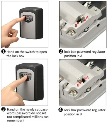 Key Lock Box with Combination Lock