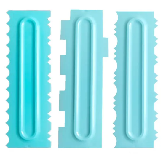 Baking Pastry Tools Cake Decorating Comb Cake Scraper Smoother Cream Decorating Pastry Icing Comb Fondant Spatulas 3Pcs/Set
