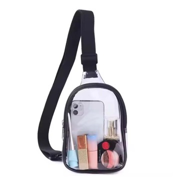 Waterproof Clear Slim Crossbody Shoulder Bag with Zipper