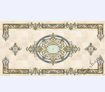 chateau marble medallion carpet design