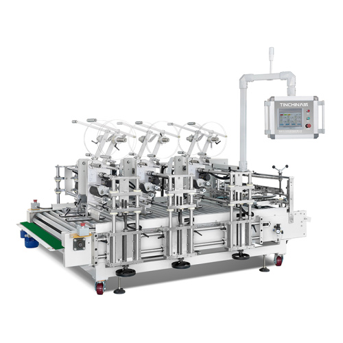 Automatic labeling machine for gift paper