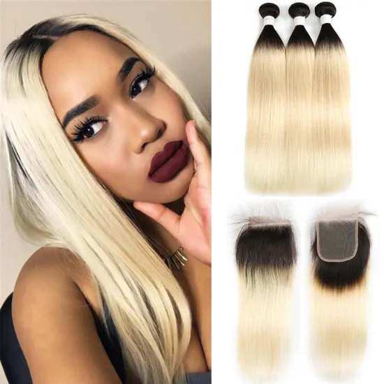 X-TRESS Remy Blonde Color Hair Body Wave 3 4 Bundles with 13x4 Ear to Ear Lace Frontal Closure Brazilian Human Blonde 613 Hair