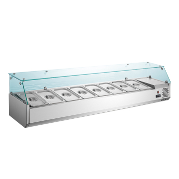 Gn1/3 1.8M Refrigerated Salad Bar Display Counter for Restaurants