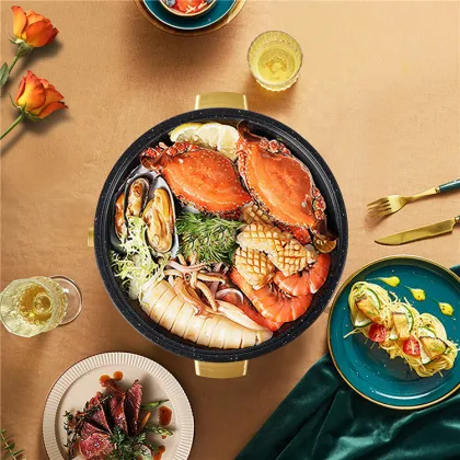 New Electric Frying Pan with Handle - Kitchen Appliances