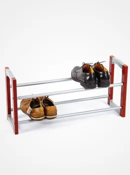 2 Tie Flexible Wood Shoe Rack