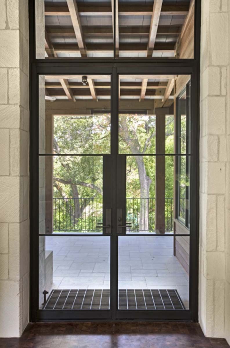 Portes d'entrée à double vitrage en aluminium personnalisé