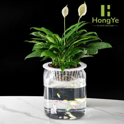 Spacious Clear Fish Tank as Flower Container