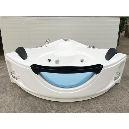 Acrylic Triangle Bathtub Whirlpool for 2 Person Bathtub