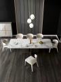 Diseño moderno muebles italiano restaurante muebles de comedor tapizado silla de comedor de cuero hola para hotel