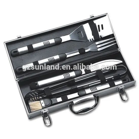 5-Piece Stainless Steel Handle Deluxe BBQ Tool Set