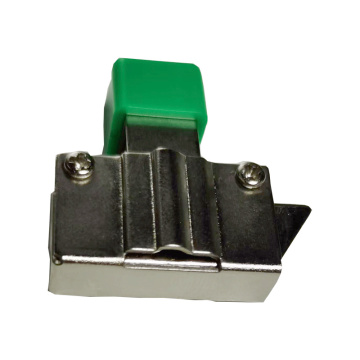 Zinc Alloy Black Matte Spring Buckle Square Button Lock