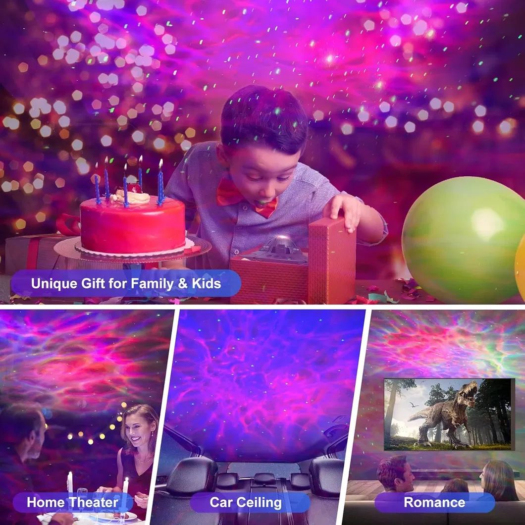 Proyector de universo Stargaze con lámpara de efecto de nebulosa giratoria de 360 ​​°