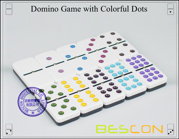 Domino Game with Colorful Dots-2