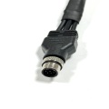 Cablaggio intrecciato con connettore a gomito M12 multi ramo
