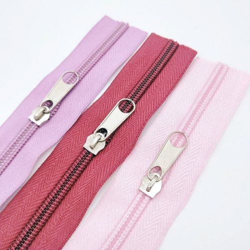 Well-made multicolored nylon long zippers for garment