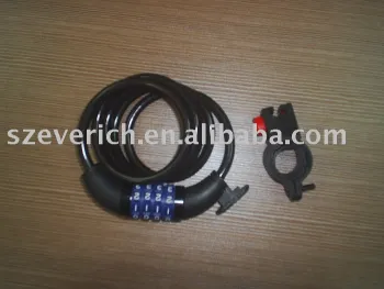 bicycle resettable combination spiral lock
