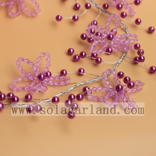 Acrylic Beaded Tree Branch & Flower For Decoration