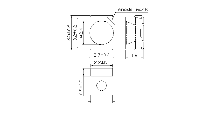 3528 PLCC2 IR LED