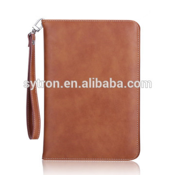 Popular Leather Book Pouch Cover Elegant Protective Cases Tablet Pc with Safety Lanyard for Ipad Air