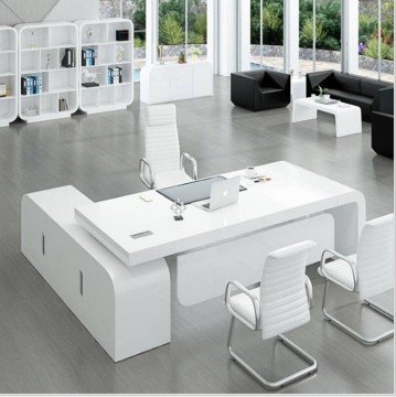 Modern Luxury Wood L Shape Executive Office Desk - New Collection