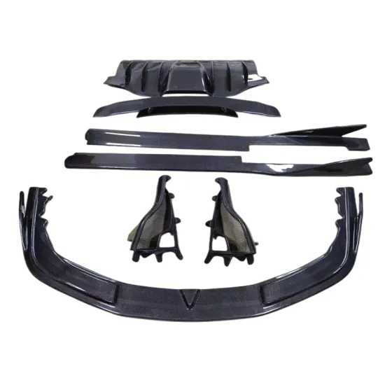 Carbon Fiber V-Style Front Lip, Side Skirts, and Rear Diffuser Kit for 2011-2013 Ferrari 458 Italian & Spider