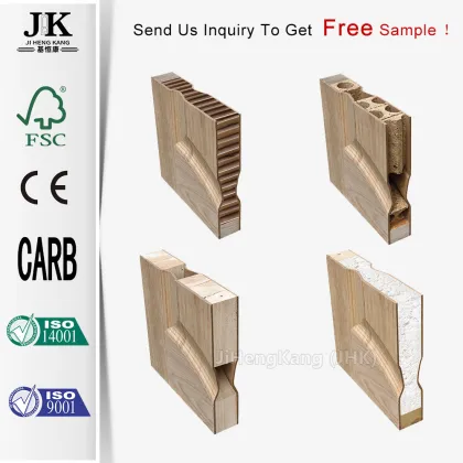 JHK Sliding Door Interior Half Doors Flat Wood Door Oak Veneer Interior Doors