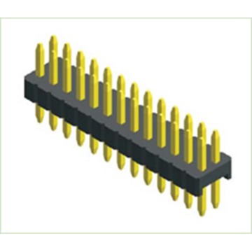 1,27x2,54 mm Pitch Dual Row Dip 180 ° Connecteurs de bord droits en tête de bande de broches