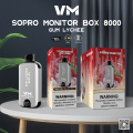 Sopro Monitor Box E-Cigarette 8000 Puffs