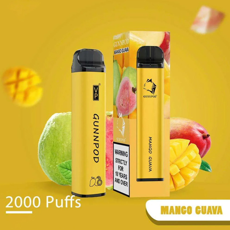 Buy Gun pod vape2000 puffs Disposable Mango Guava