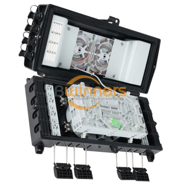 กล่องแจกจ่ายใยแก้วนำแสงที่มี 16 คอร์ Mini IP SC/APC pre-connectors สีดำ