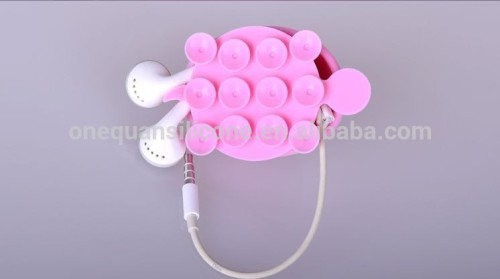 mobile phone spare parts creative design silicone cable winder cute tortoise cable winder