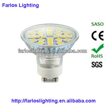 super bright Epistar chip 3.8W 30PCS SMD 5050 glass body LED lamp light