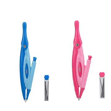 EG20002 Plastic Compasses with Mechanical Pencils - 2Pcs Stationery Set