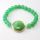 Green Aventurine Bracelet with Agate Pendant Piece Gemstone jewelry