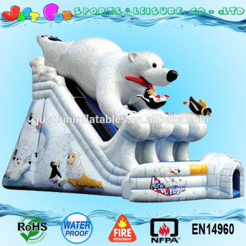 Cheap popular children inflatable dry slide,funny inflatable bear slide prices