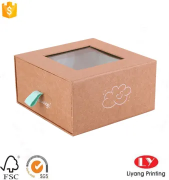 Brown Kraft Paper Drawer Box With Printing