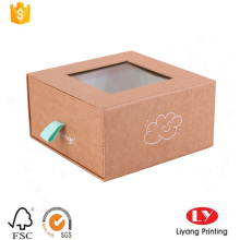 Коробка для ящика из крафт-бумаги коричневого цвета с печатью