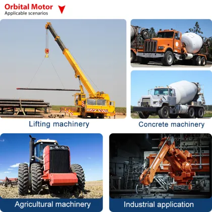 Low Noise Customizable BMR Series Hydraulic Orbital Motors for Leading Construction Brands: Rexroth, Eaton, Parker