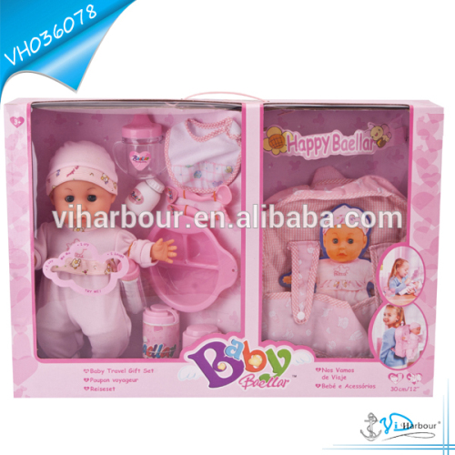 12 Inch Make sound Laugh Cry Baby Doll Gift Set For Kids