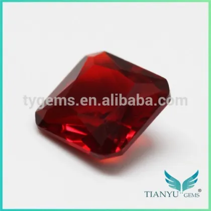 Tian Yu Gems Square Red Garnet Gemstone Names Glass Gem