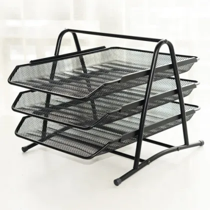 Office file tray wire basket storage file holder