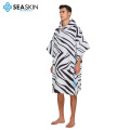 Seaskin personalizado impressão digital Microfiber adulto Surf Poncho Tonto com capuz Poncho