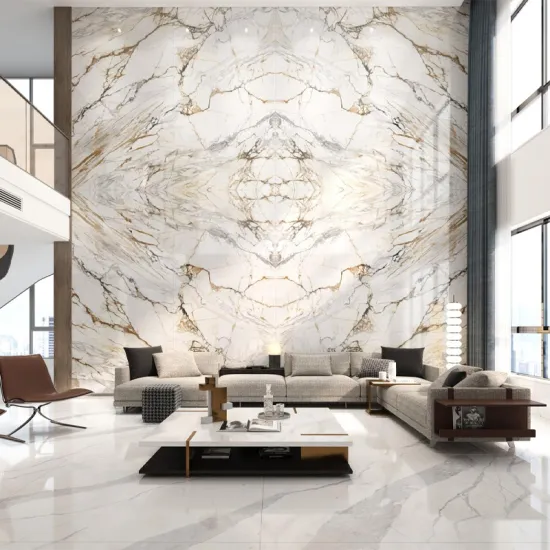 Large Format 1600x3200mm Glossy Sintered Stone Tiles: Versatile Options for Countertops, Dining Tables, Walls, Basins, Floors & Interior Design