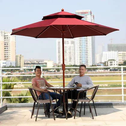 Garden Outdoor Furniture: Balcony Patio Sets with Umbrellas - Big Size Garden Umbrellas and Furniture