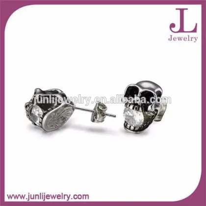 Men's Fleur De Lys Stainless Steel Stud Earrings