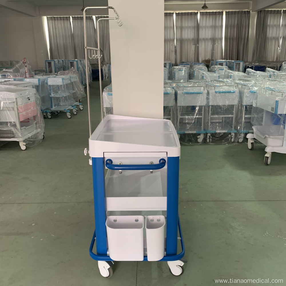 Hospital ABS Customized Drawer Size I.V. Trolley