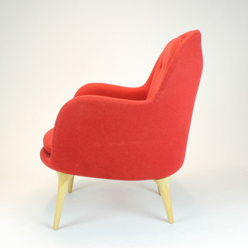 Leisure Chair With Wood Leg Single Comfortable Cushion Leisure Soft Chair Wood Leg Factory