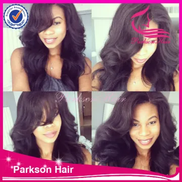 2014 Popular star style with bangs full lace wig super wave brazilian remy hair 6a grade 8-26inch celebrity wigs for black women